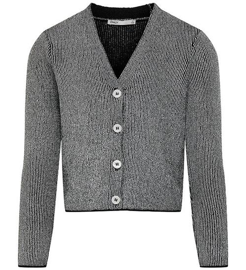 Se Kids Only Cardigan - KogNinna - Strik - Black/Silver Glitter ved KidsWorld