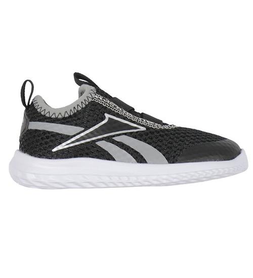 Se Reebok Reekbok Sko - Rush Runner Slip-On - Sort/GrÃ¥/Hvid ved KidsWorld