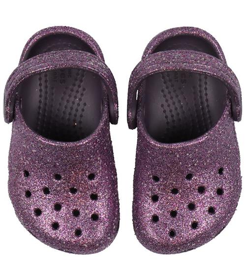 Crocs Sandaler - Classic Space Glitter Clog T - Dark Iris m. Gl