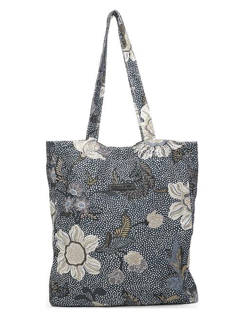 Se Ceannis New Shopper Denim Blue Flower Linen Ceannis Blue ved Booztlet