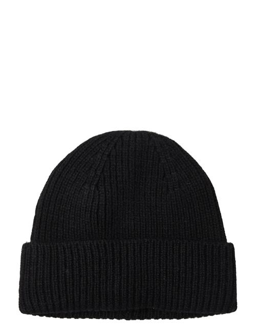 Davida Cashmere Short Rib Fold Cap Davida Cashmere Black