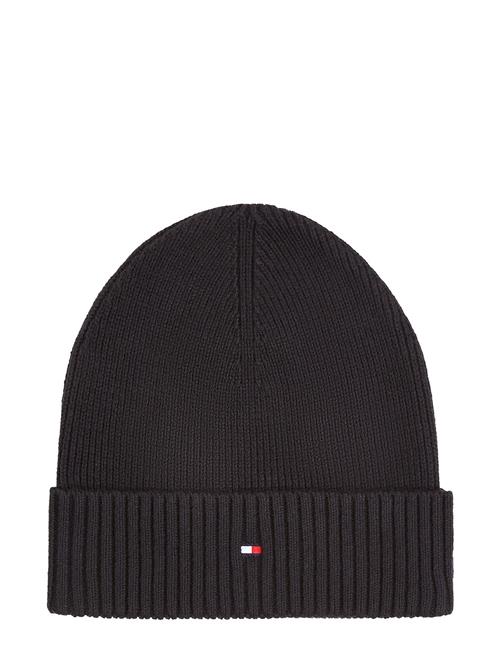 Se Tommy Hilfiger Th Flag Pima Cotton Beanie Tommy Hilfiger Black ved Booztlet