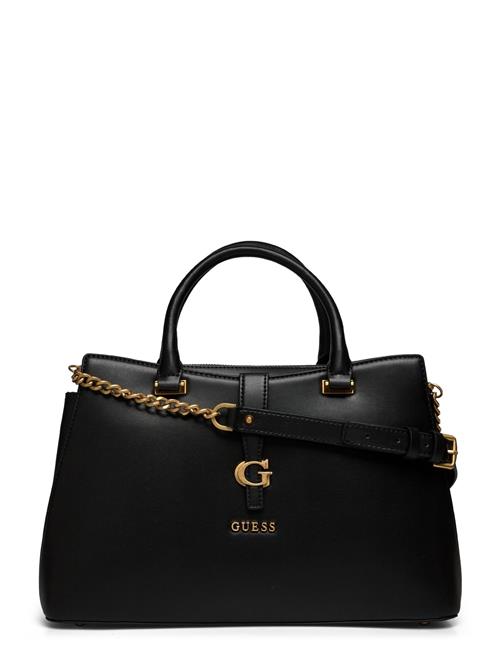 GUESS Kuba Tri Compartment Satchel GUESS Black