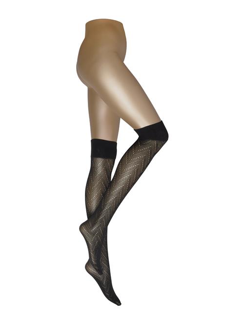 Se Swedish Stockings Ina Pointelle Knee-Highs Swedish Stockings Black ved Booztlet