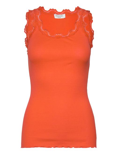 Rosemunde Rwbabette Sl U-Neck Long Lace Top Rosemunde Orange