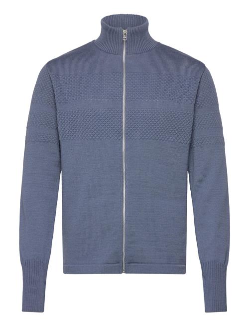 Mads Nørgaard Wool Klemens Zip Knit Mads Nørgaard Blue