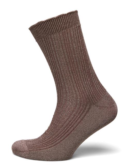 Julia Glitter Sock Mp Denmark Brown