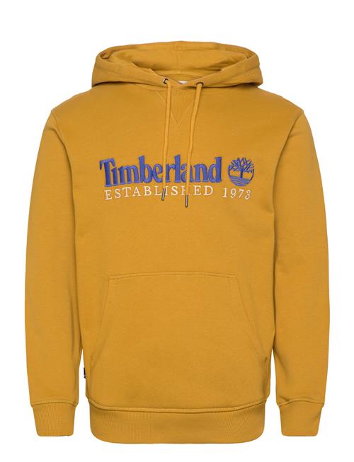 Established 1973 Embroidery Logo Brush Back Hoodie Chai Tea Timberland Yellow