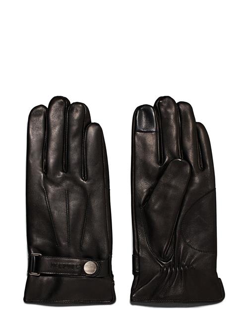 Calvin Klein Leather Rivet Gloves Calvin Klein Black