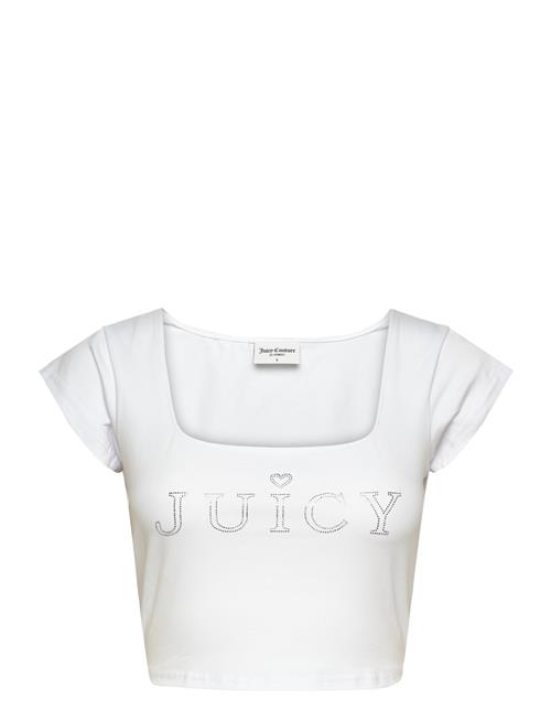 Juicy Couture Regal Square Neck Cropped Tee Juicy Couture White