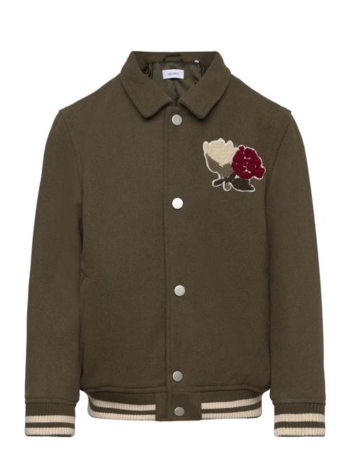 Les Deux Felipe Varsity Wool Jacket Kids Les Deux Khaki