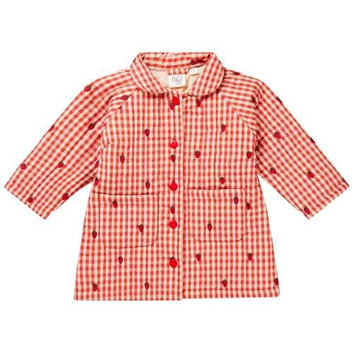 Flöss Molly Gingham Quiltet Jakke Berry | Rød | 86 cm