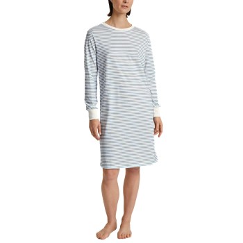 Calida Cotton Stripes Nightdress Lyseblå Stribe bomuld Medium Dame