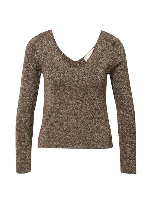 Se A LOT LESS Pullover 'Nina'  mørkebrun / guld ved About You