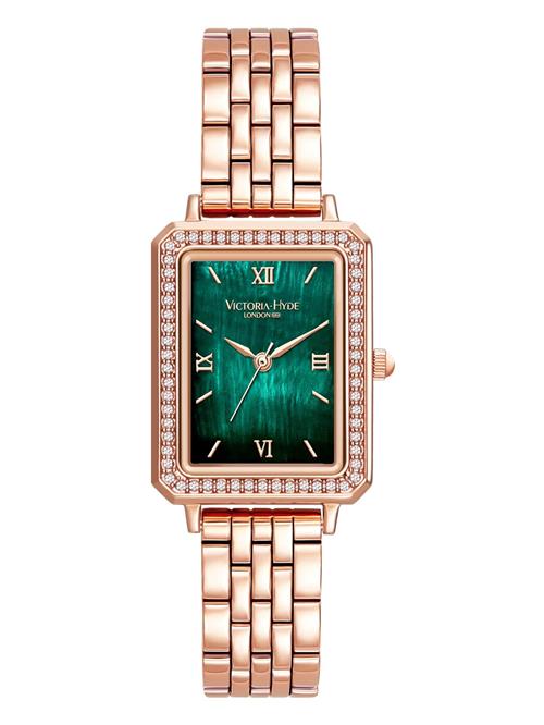 Victoria Hyde Analogt ur 'Westminister'  rosa guld / grøn