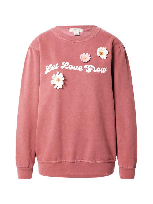 Oasis Sweatshirt 'Let Love Grow'  gul / hindbær / pastelpink / hvid