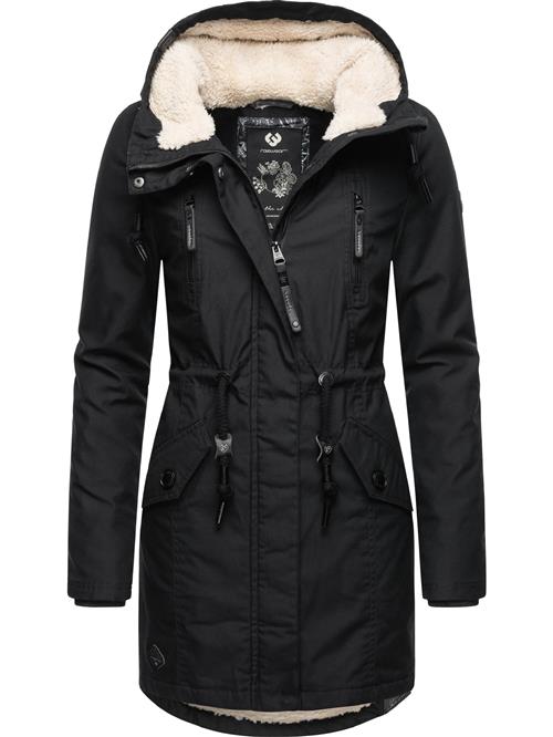 Ragwear Vinterparka 'Elsie'  sort / hvid