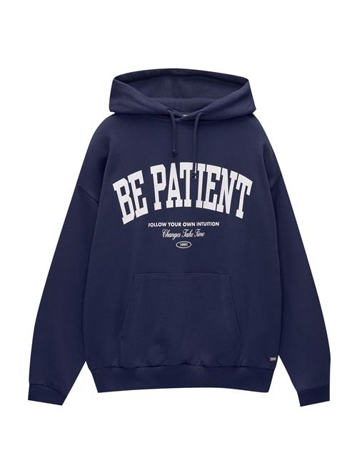 Pull&Bear Sweatshirt  navy / hvid