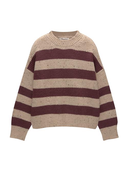 Pull&Bear Pullover  beige / vinrød