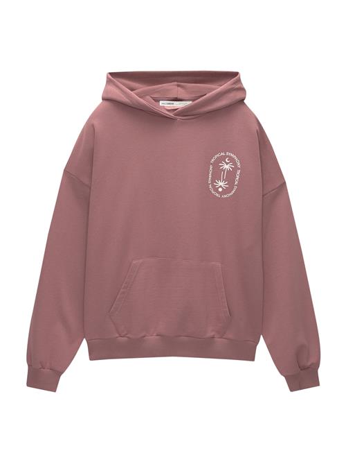 Pull&Bear Sweatshirt  magenta / hvid