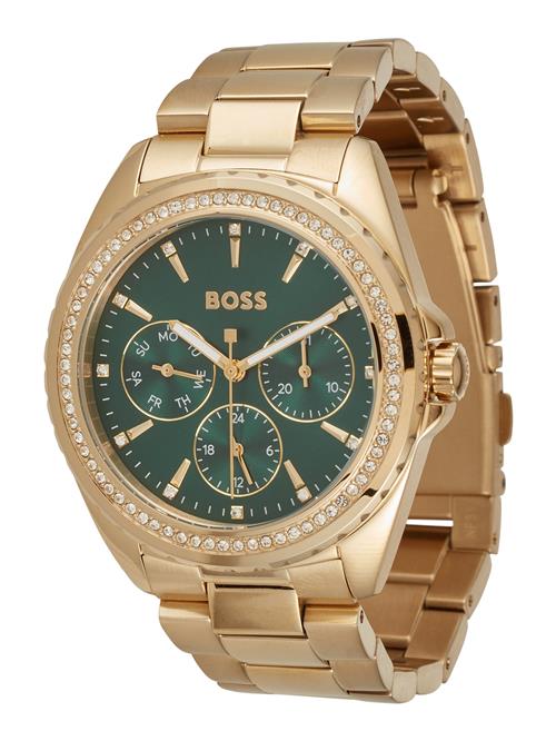 BOSS Analogt ur 'Atea'  guld / smaragd / hvid