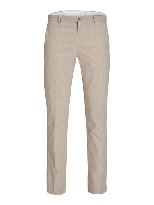 JACK & JONES Bukser med fals 'Riviera'  creme / mørkebeige