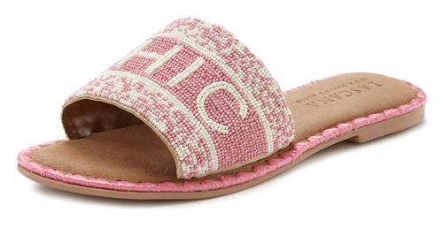 LASCANA Pantoletter  pink / hvid