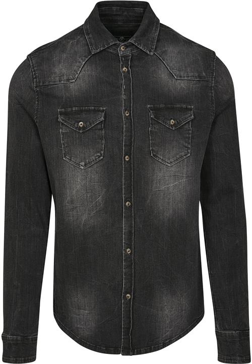 Brandit Skjorte 'Riley'  black denim