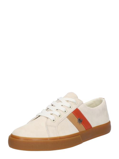 Se Lauren Ralph Lauren Sneaker low 'JANSON II'  kit / lysebrun / mørkeorange ved About You