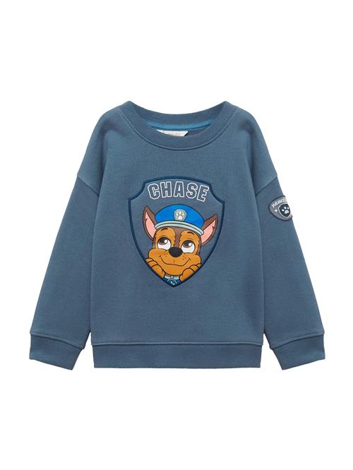 Se MANGO KIDS Sweatshirt 'PAWCHASE'  blå / opal / pueblo / lyserød ved About You