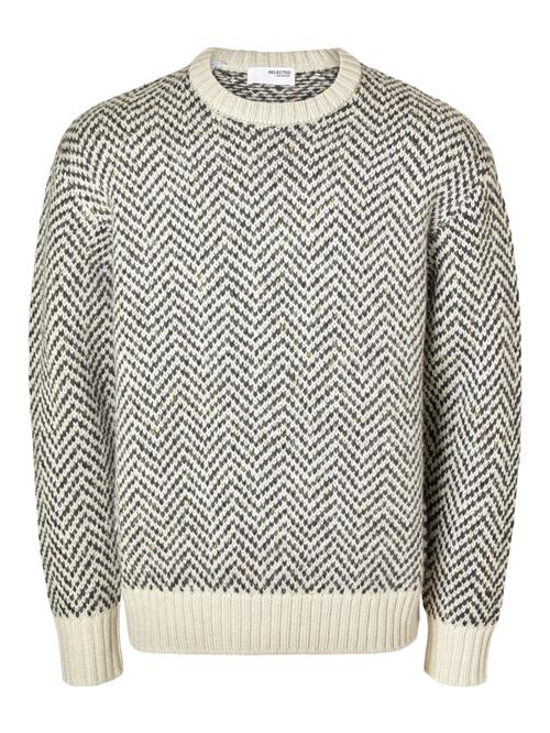 Se SELECTED HOMME Pullover 'SLHHARRY'  creme / marin ved About You