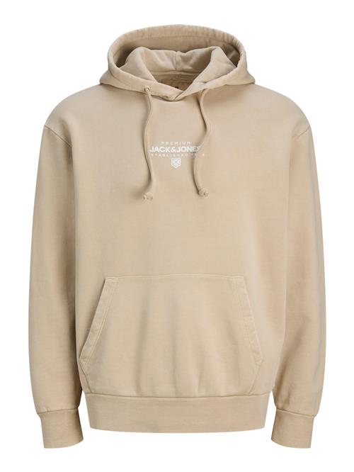 JACK & JONES Sweatshirt 'JPRBLUAXTON'  taupe / hvid