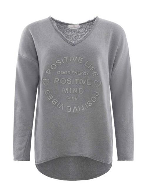 Zwillingsherz Sweatshirt 'Positive Mind'  mørkegrå