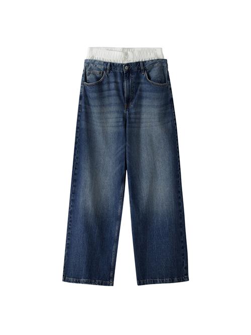 Se Bershka Jeans  blue denim / hvid ved About You