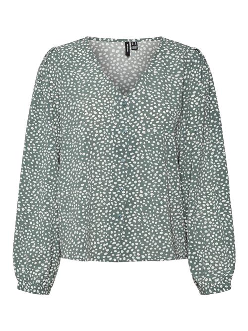 VERO MODA Bluse 'NAJA'  jade / hvid