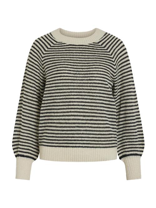 VILA Pullover 'VISofina'  lysebeige / sort