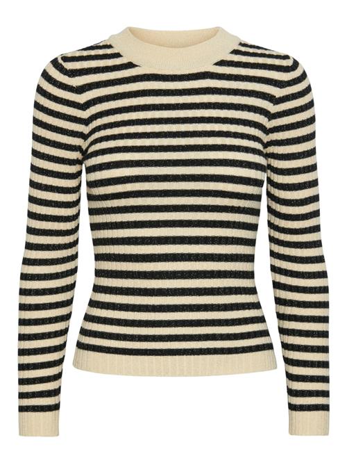 Se PIECES Pullover 'PCCRISTA'  beige / sort ved About You