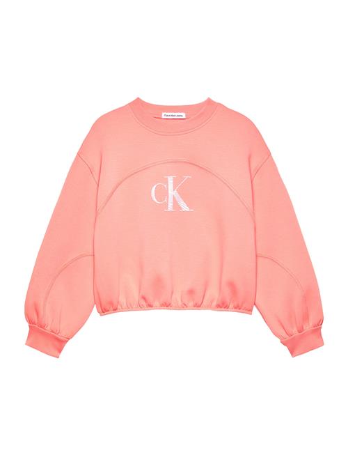 Calvin Klein Iridescent Ck Logo Cn Sweatshirt Calvin Klein Coral