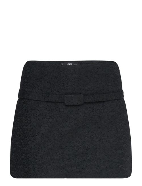 Mango Tweed Mini-Skirt With Decorative Belt Mango Black