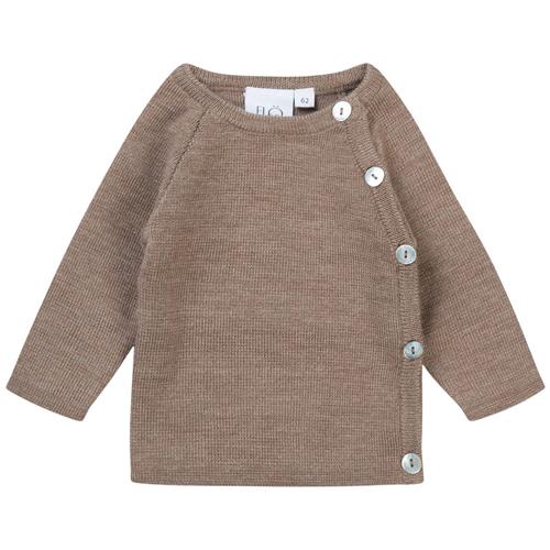 Se Flöss Kaya Strikket Trøje Ash Melange | Beige | 56 cm ved Babyshop