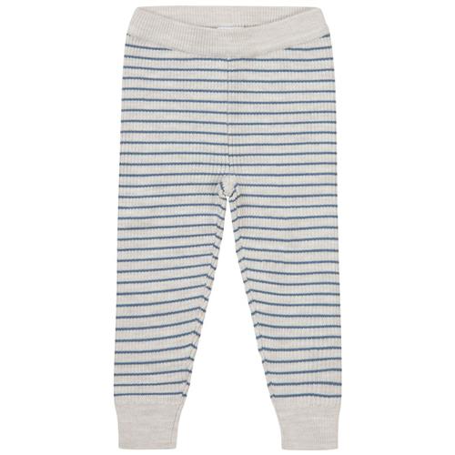 Flöss Flye Stribede Strikkede Leggings Oat Melange/Stone | Beige | 80 cm