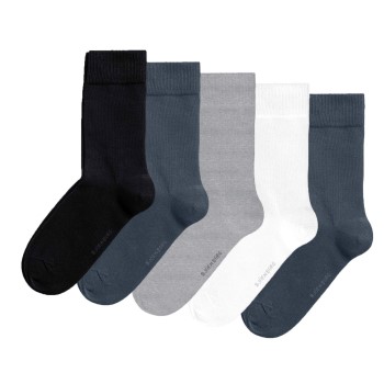 Björn Borg Strømper 5P Essential Ankle Sock Blå/Grå Str 36/40 Herre