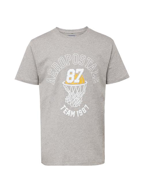 AÉROPOSTALE Bluser & t-shirts 'BASKETBALL TEAM 87'  gul / grå-meleret / hvid