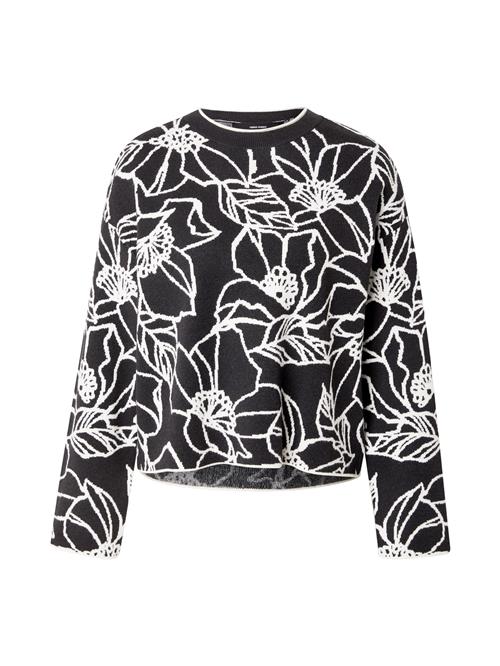 VERO MODA Pullover 'VMNEW FLORA'  sort / hvid