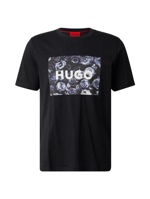 HUGO Bluser & t-shirts 'Dulive'  røgblå / sort / hvid