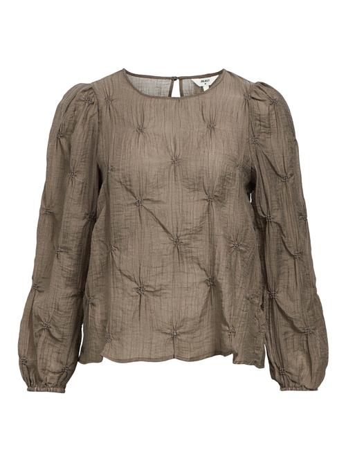 OBJECT Bluse  mudderfarvet