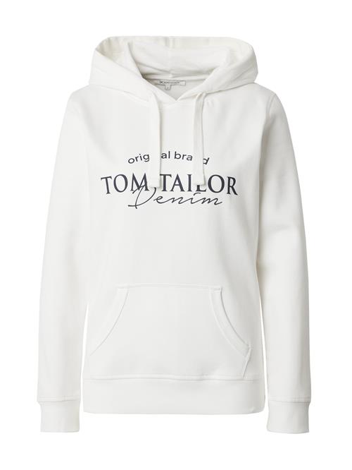 TOM TAILOR DENIM Sweatshirt  mørkeblå / offwhite