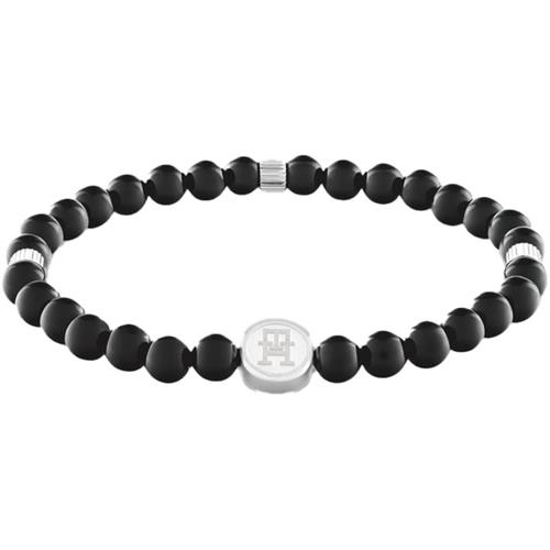 Se Tommy Hilfiger Acc - TH Monogram Onyx Beads Armbånd ved Kaufmann