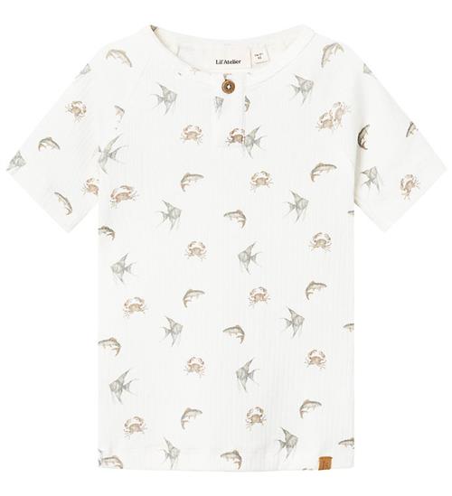 Lil Atelier Lil Atelier T-Shirt - Rib - NmmGio - Coconut Milk