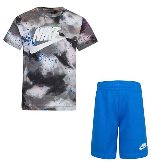 Se Nike ShortssÃ¦t - T-shirt/Shorts - Tie Dye - Photo Blue ved KidsWorld